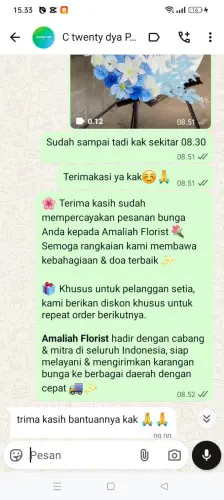 Testimonial Standing Flower gajah mekar
