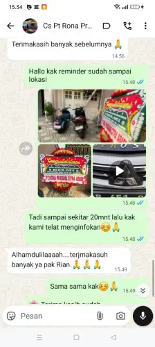 Testimonial Papan Bunga gajah mekar